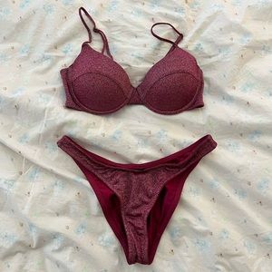 Triangl Swimwear macia grape sparkle bikini set